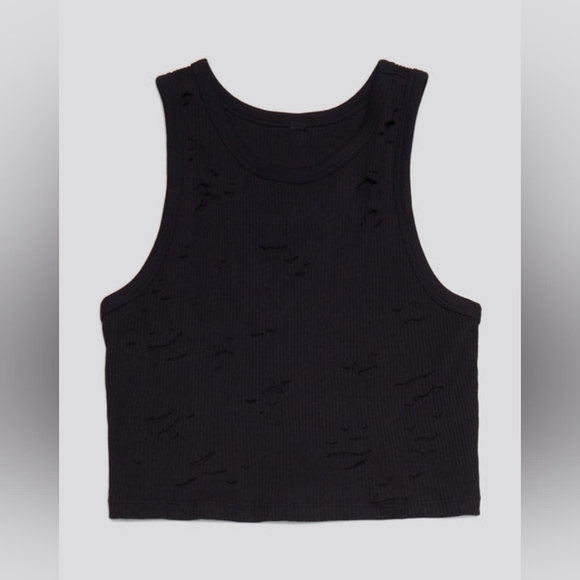 R13 Distressed Sleeveless Tank Top Black Sz S Org $145 - Picture 3 of 11